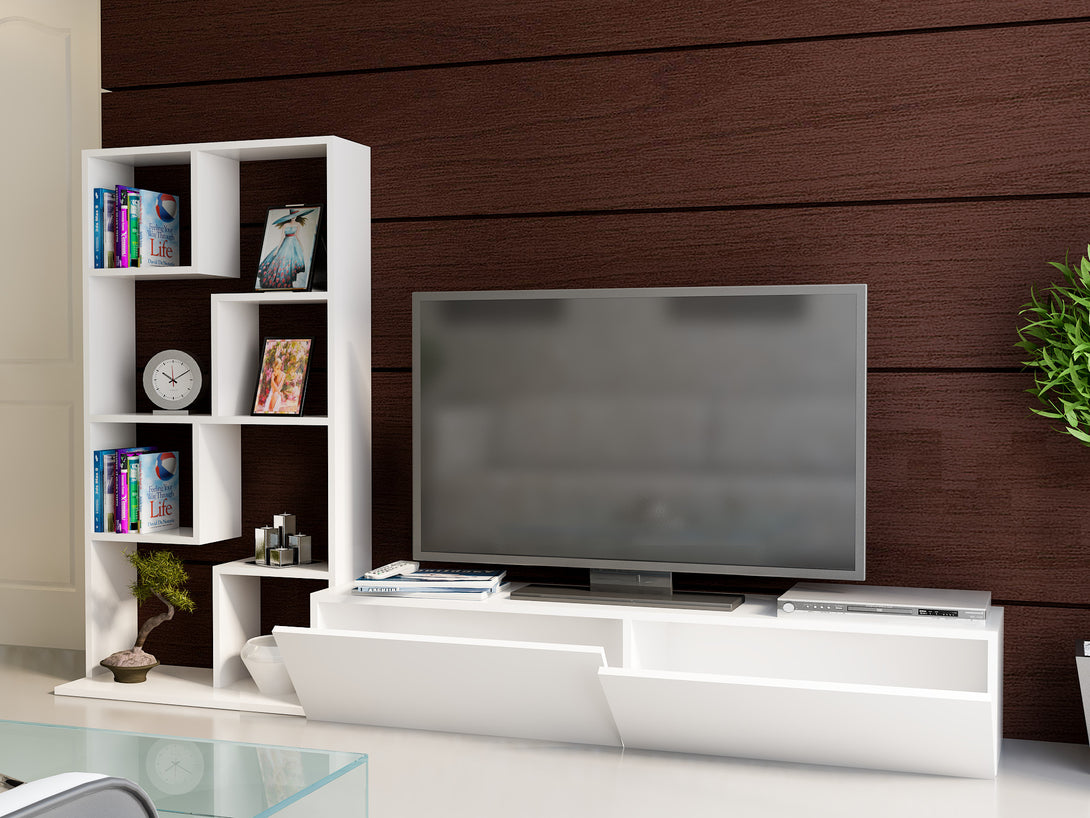TV szekrény Bare - White-VASBÚTOR
