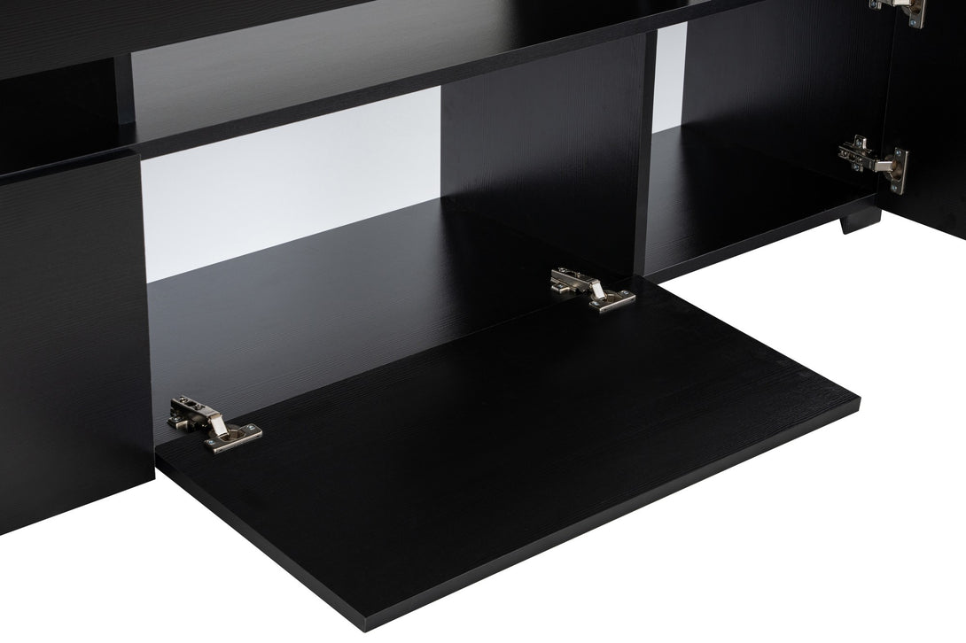 TV szekrény Beliz - Wood Black-VASBÚTOR