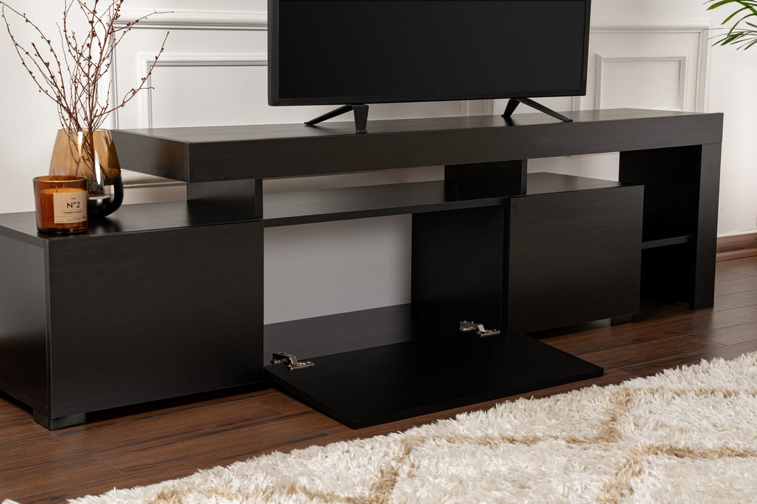 TV szekrény Beliz - Wood Black-VASBÚTOR