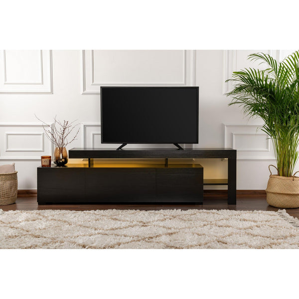 TV szekrény Beliz - Wood Black-VASBÚTOR