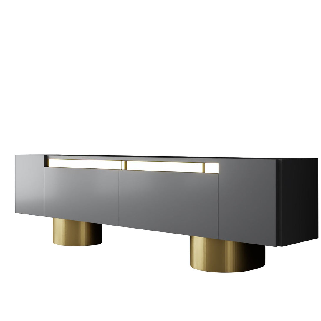 TV szekrény Bohem - Anthracite, Gold-VASBÚTOR