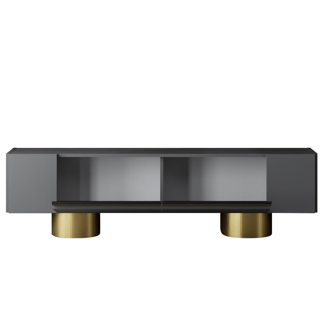 TV szekrény Bohem - Anthracite, Gold-VASBÚTOR