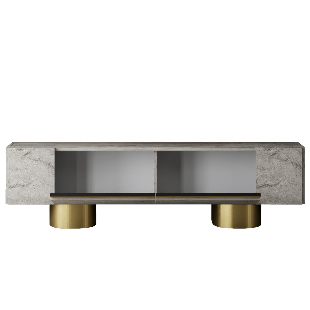 TV szekrény Bohem - Travertine, Gold-VASBÚTOR