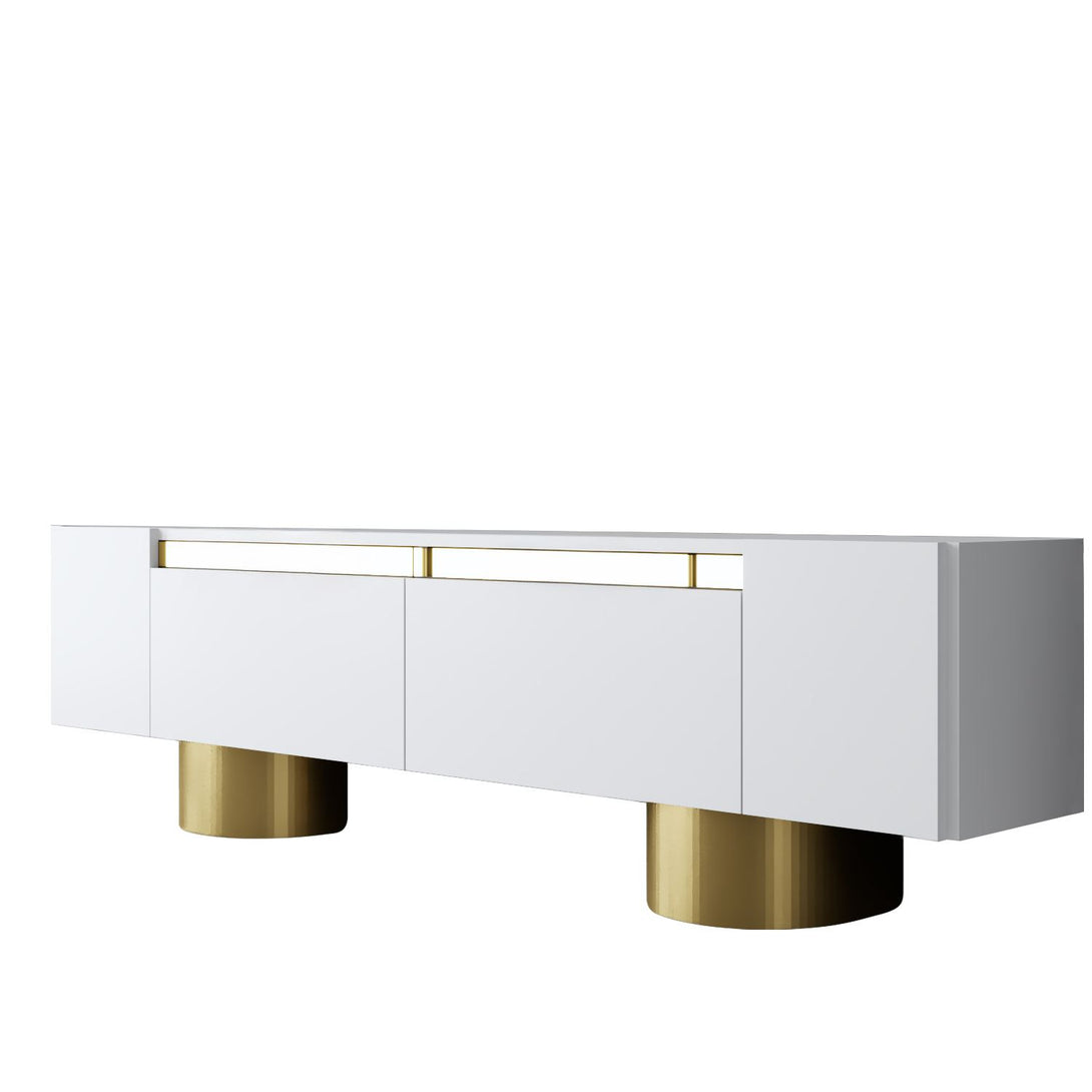 TV szekrény Bohem - White, Gold-VASBÚTOR