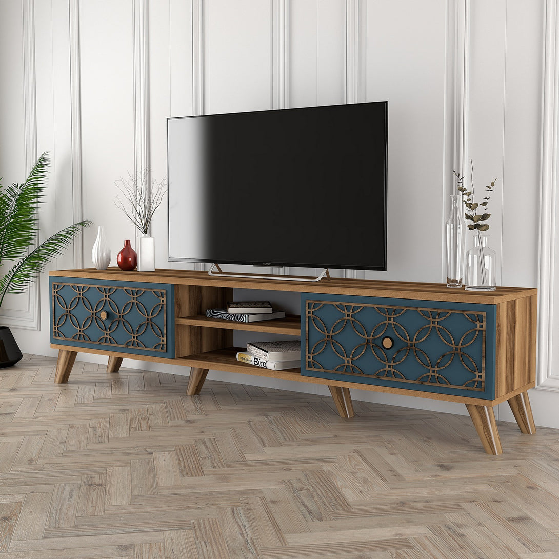 TV szekrény Class - Walnut, Chalcedony-VASBÚTOR