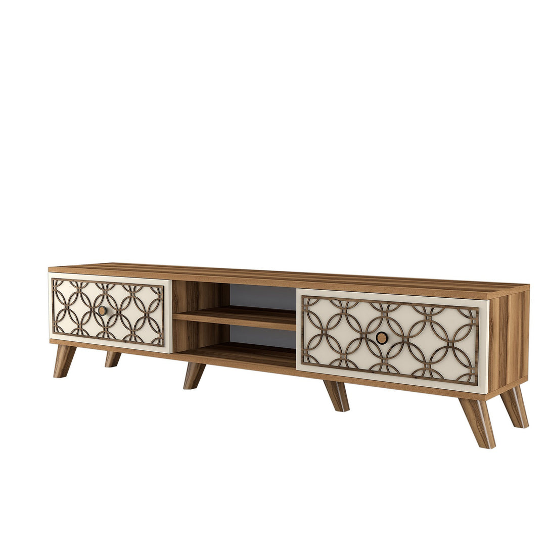 TV szekrény Class - Walnut, Cream-VASBÚTOR