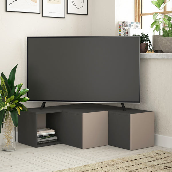 TV szekrény Compact - Anthracite, Light Mocha-VASBÚTOR