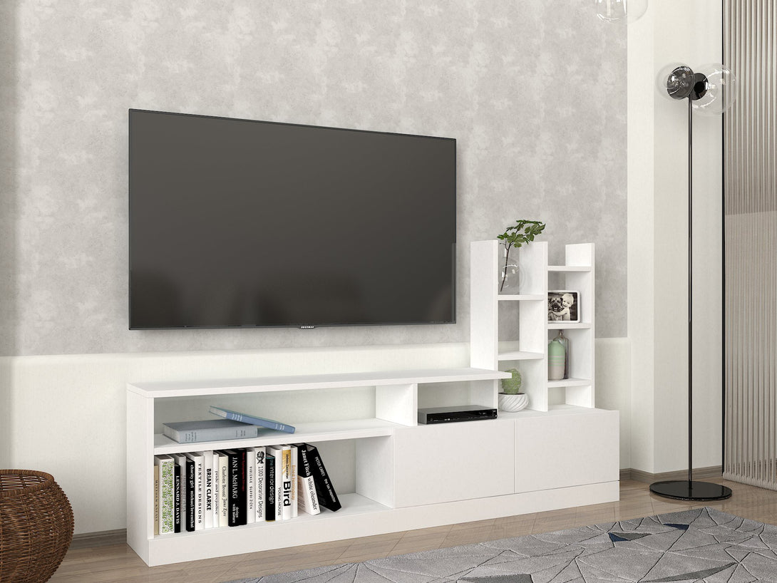TV szekrény Dolunay - Fehér-VASBÚTOR