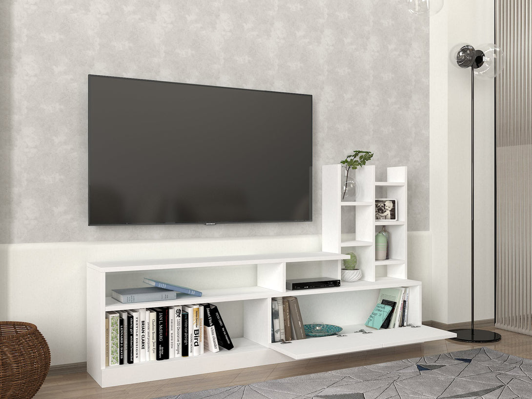 TV szekrény Dolunay - Fehér-VASBÚTOR