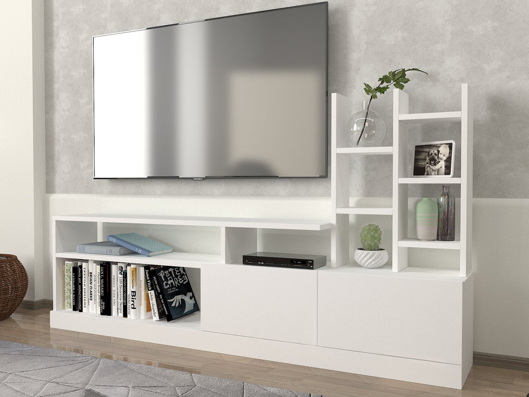 TV szekrény Dolunay - Fehér-VASBÚTOR