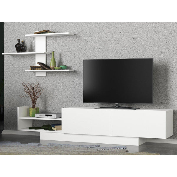 TV szekrény Egemen - Fehér-VASBÚTOR