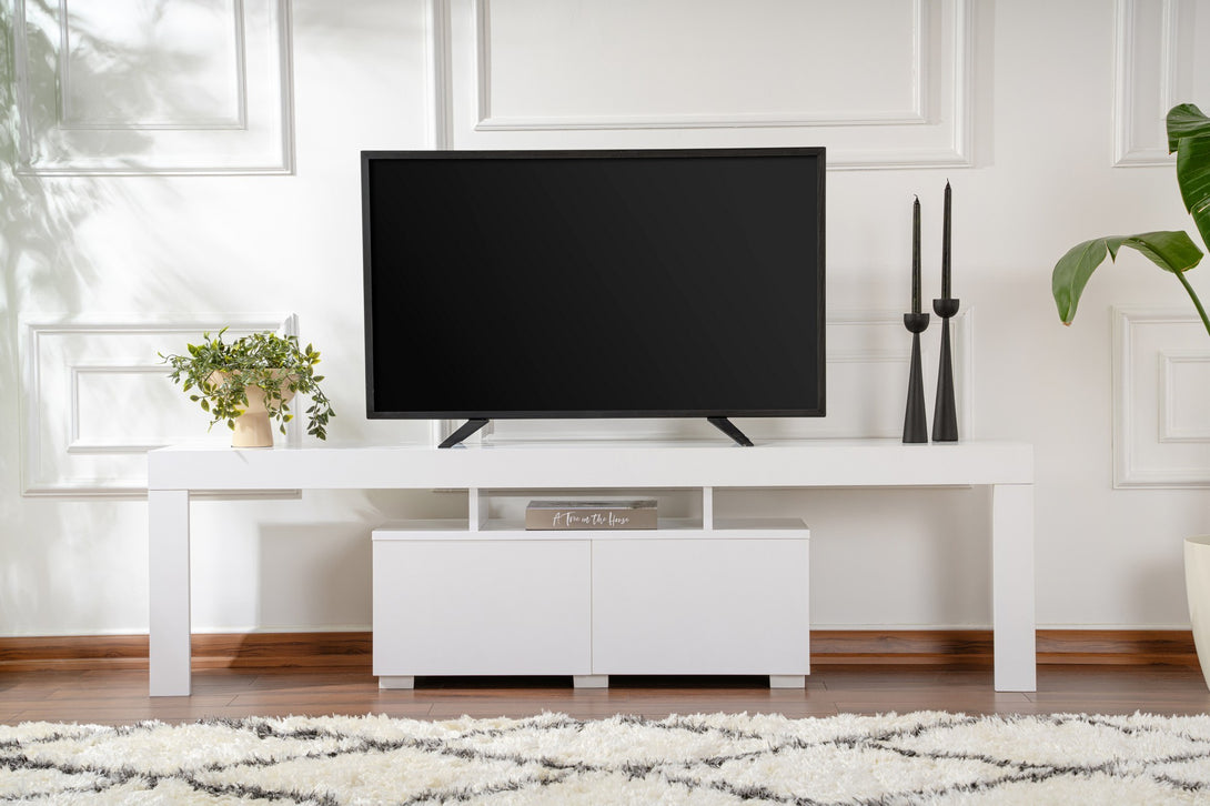 TV szekrény Enclave - Natural Fehér-VASBÚTOR