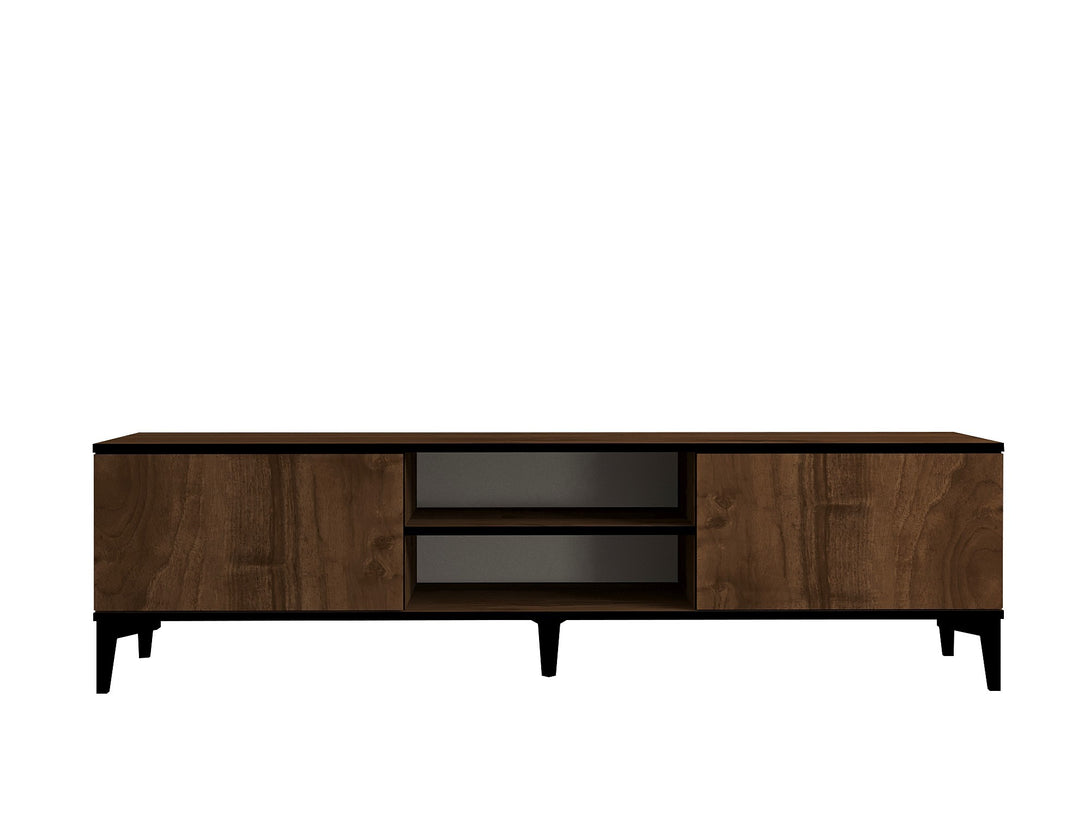 TV szekrény Erem - Walnut, Black-VASBÚTOR