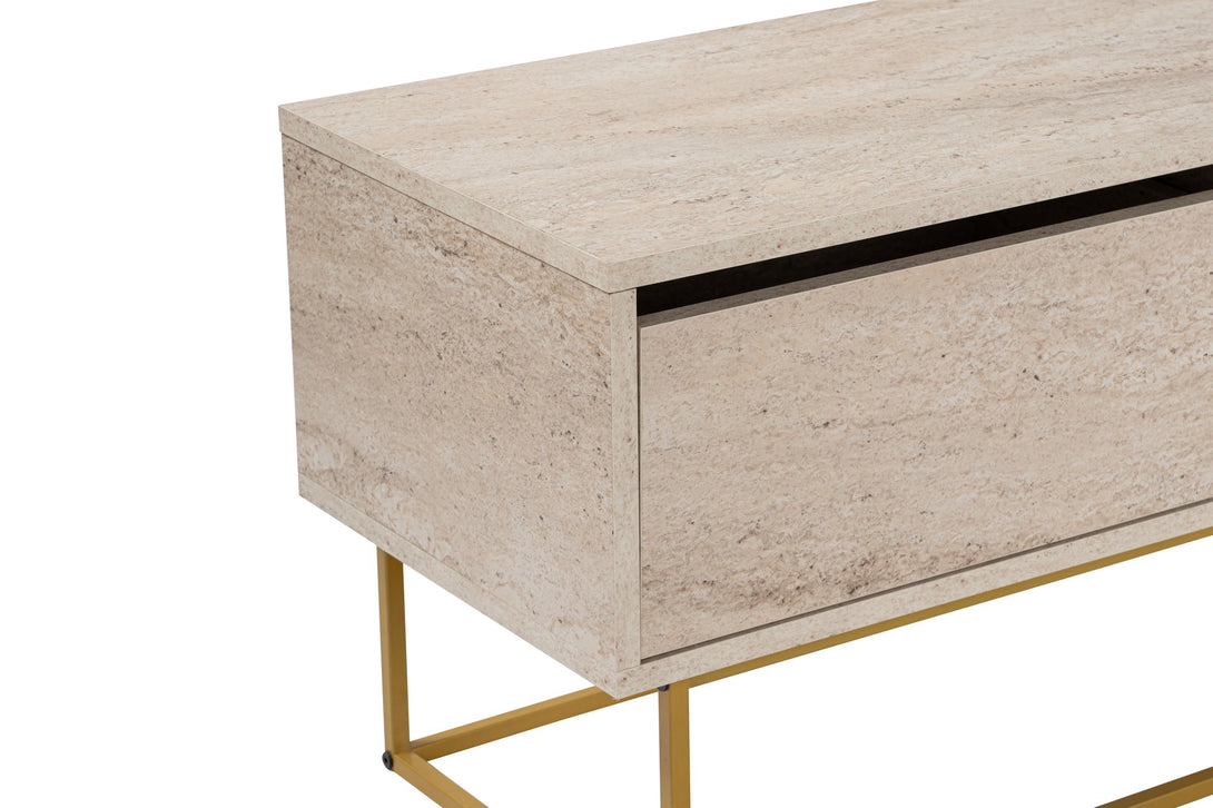 TV szekrény Escape 180 - Arany, Travertine-VASBÚTOR