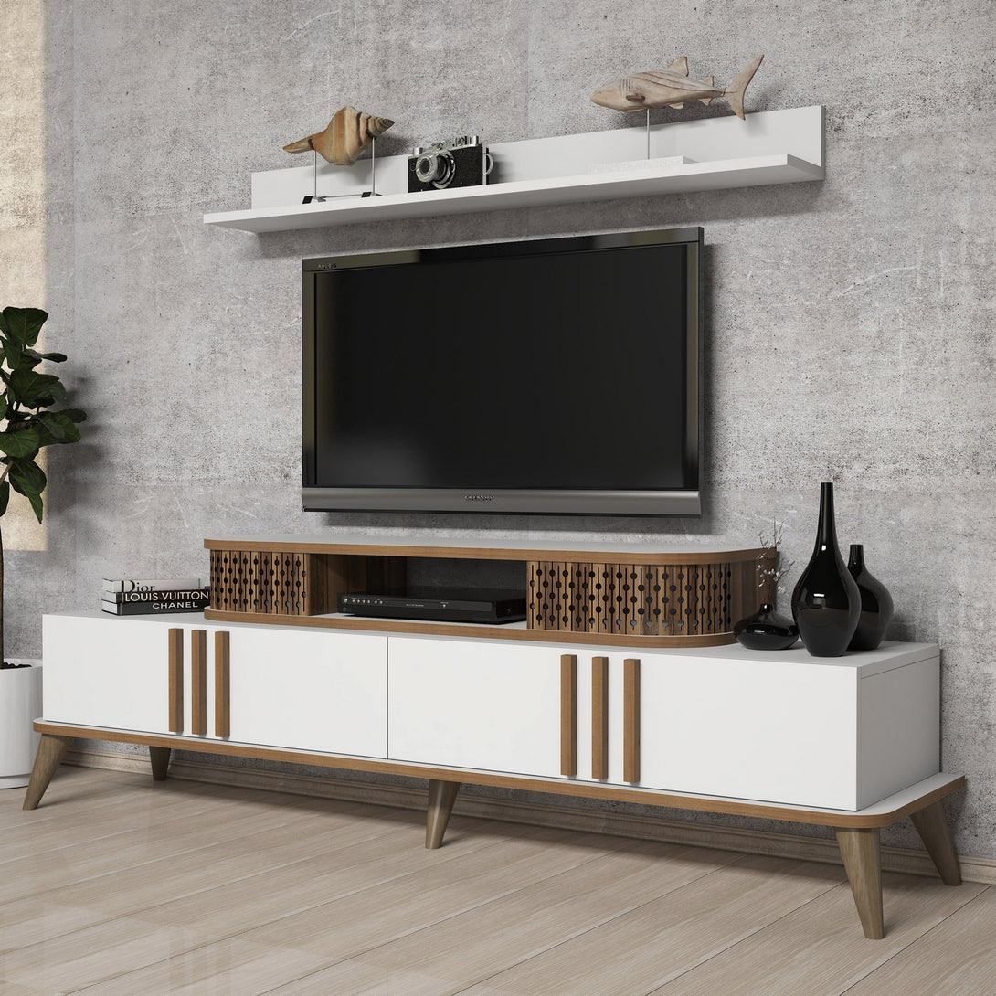 TV szekrény Eylül - Fehér-VASBÚTOR