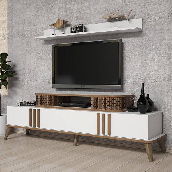 TV szekrény Eylül - Fehér-VASBÚTOR