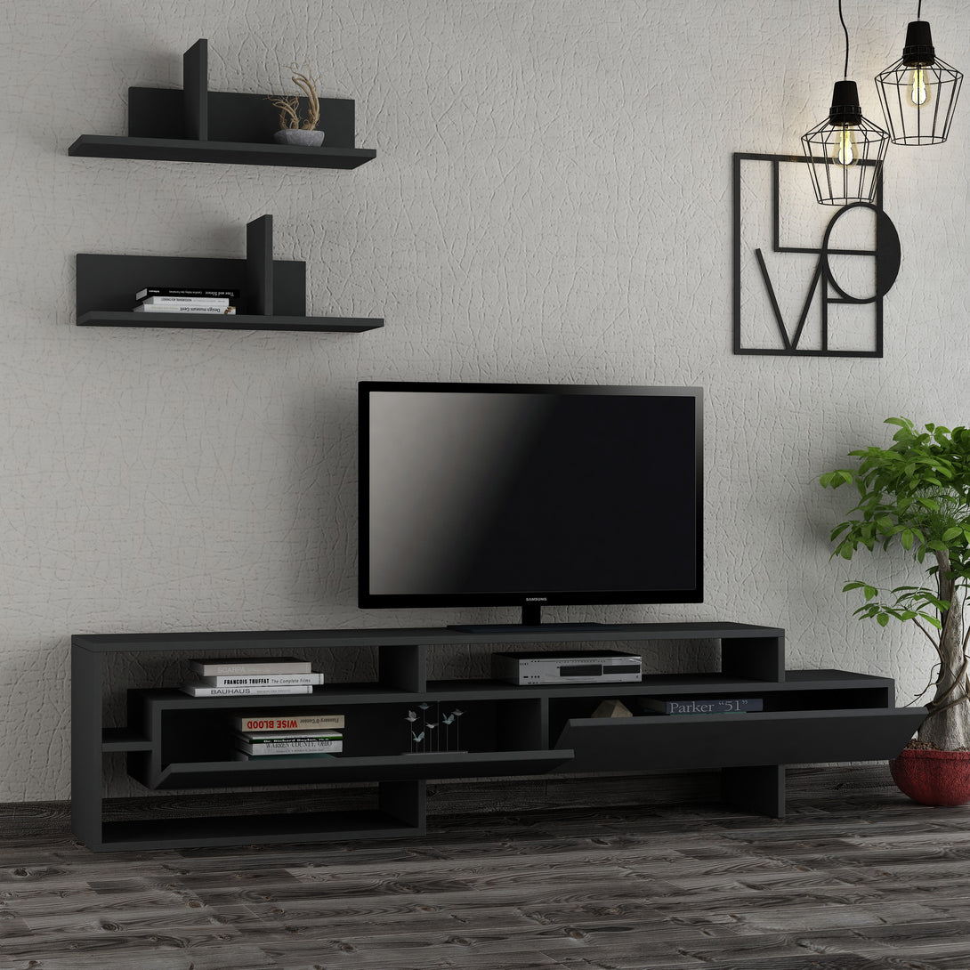 TV szekrény Gara - Anthracite-VASBÚTOR