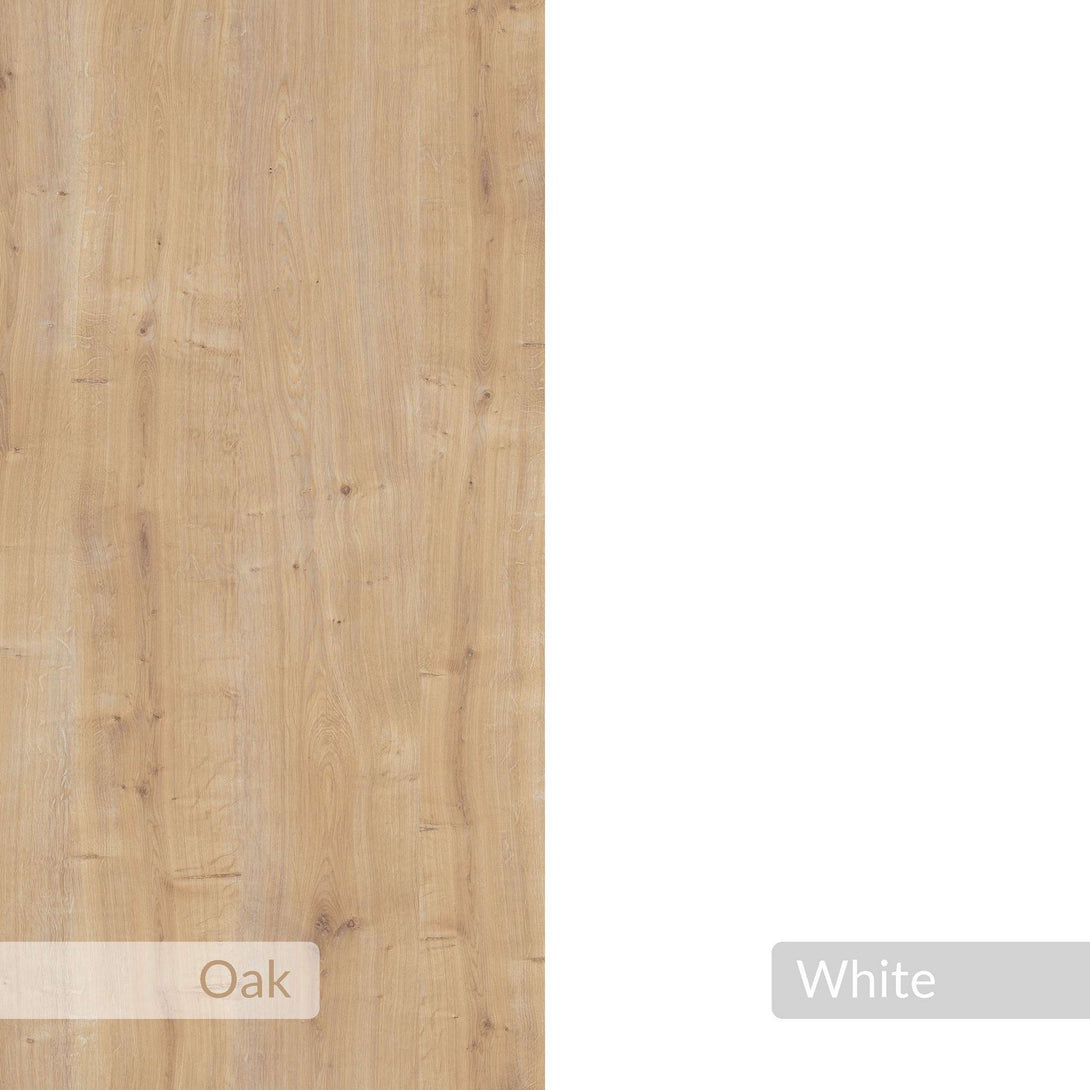 TV szekrény Glis - Sapphire Oak, White-VASBÚTOR