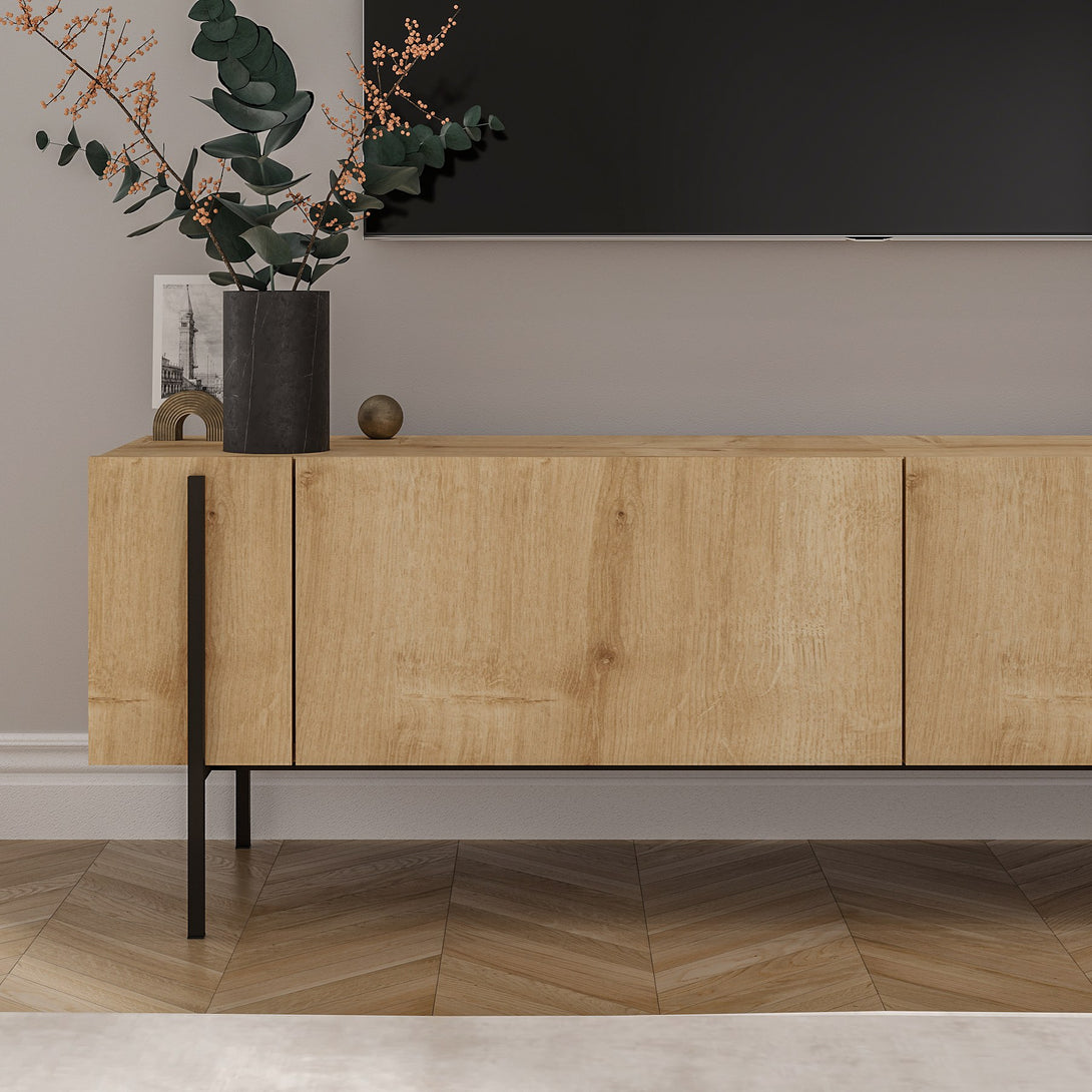 TV szekrény Herman - Sapphire Oak-VASBÚTOR