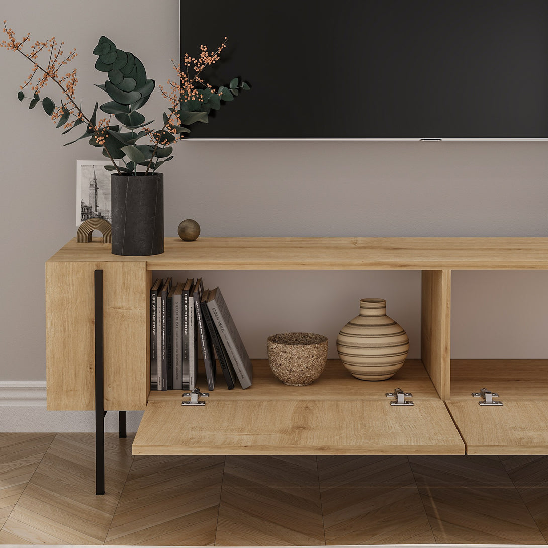TV szekrény Herman - Sapphire Oak-VASBÚTOR