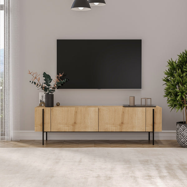 TV szekrény Herman - Sapphire Oak-VASBÚTOR