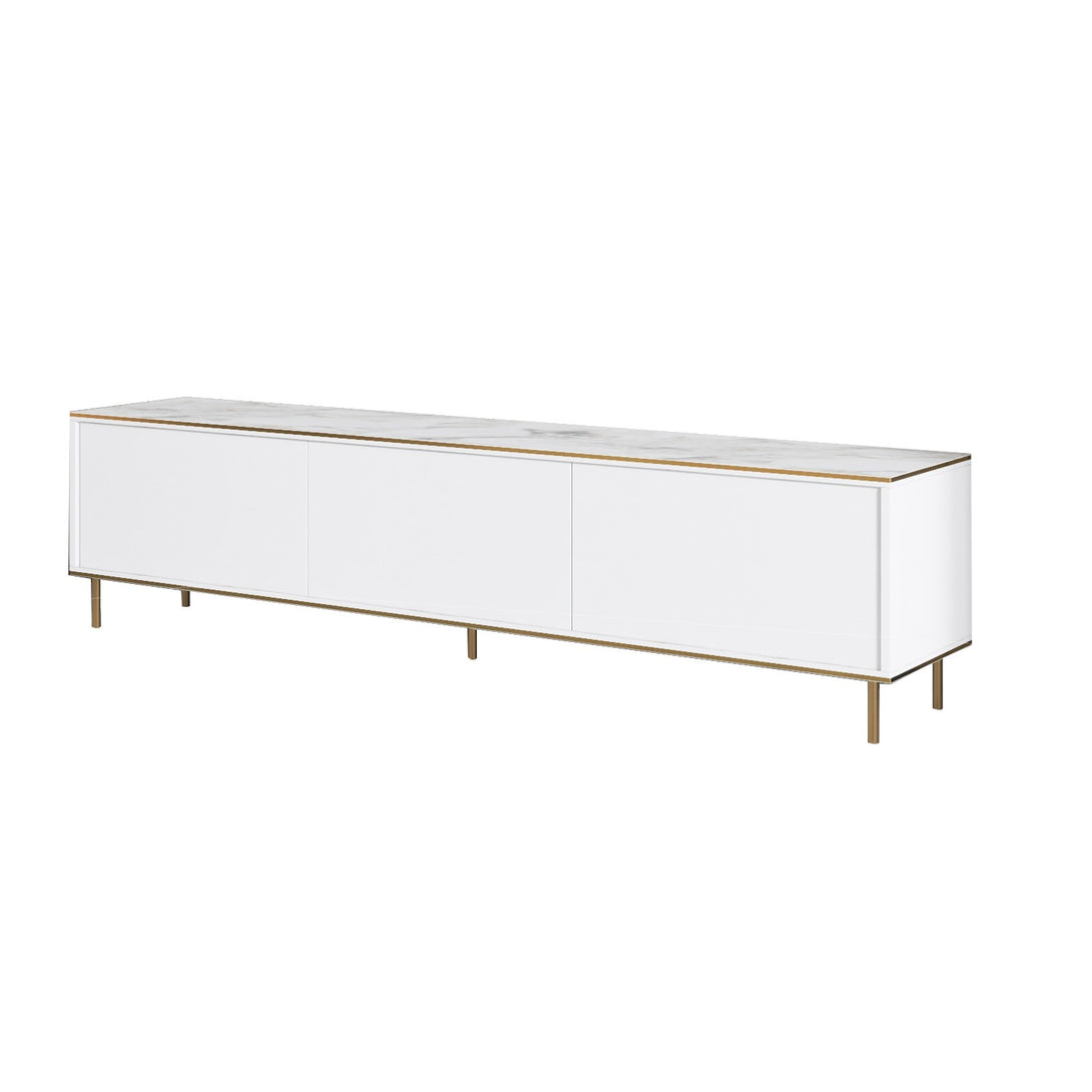 TV szekrény Imaj - Marble, White-VASBÚTOR