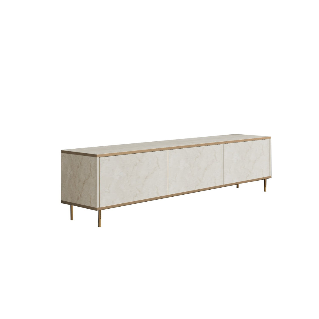 TV szekrény Imaj - Travertine, Gold-VASBÚTOR