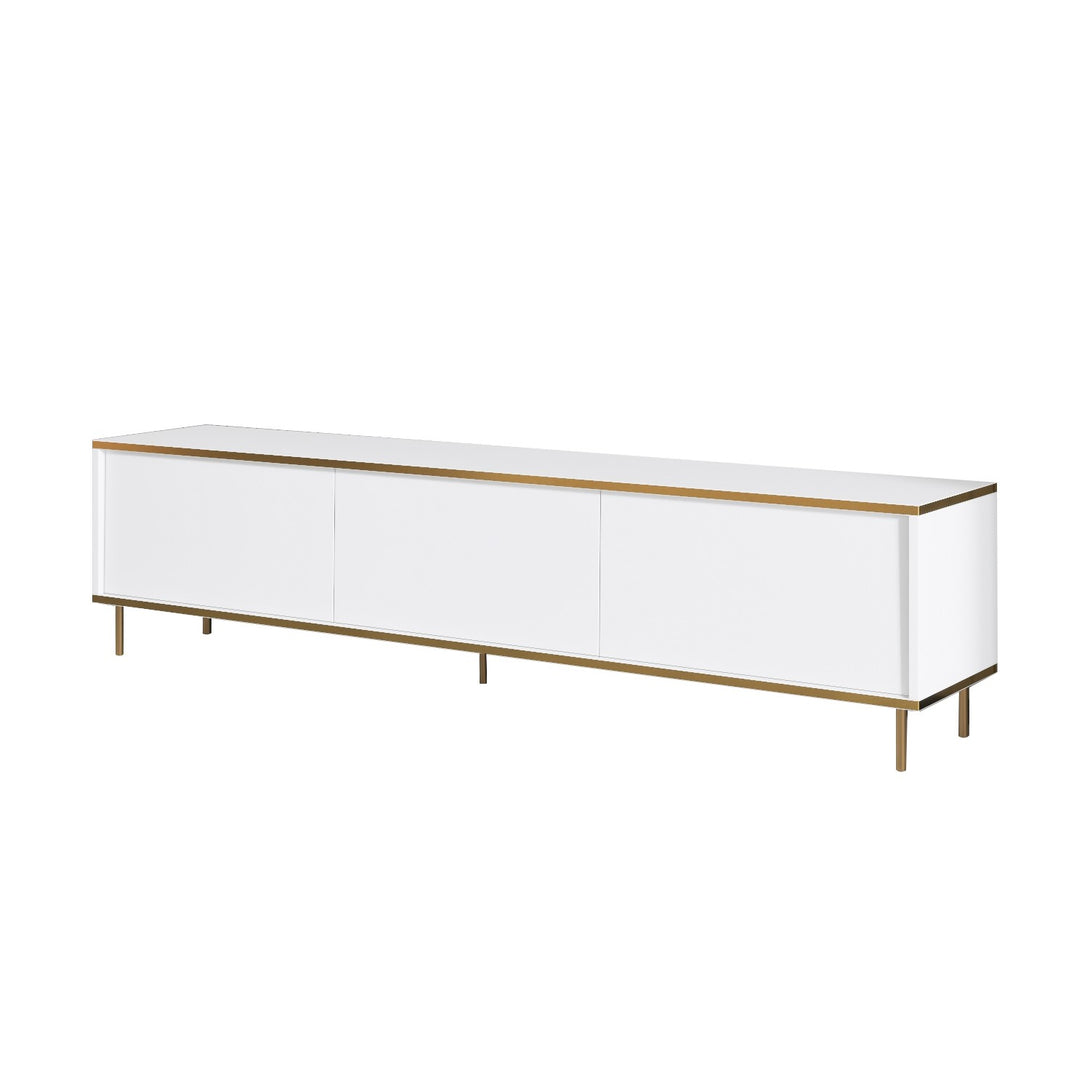 TV szekrény Imaj - White, Gold-VASBÚTOR