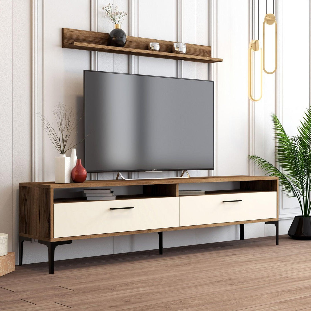 TV szekrény Istanbul - Diós, Krém-VASBÚTOR