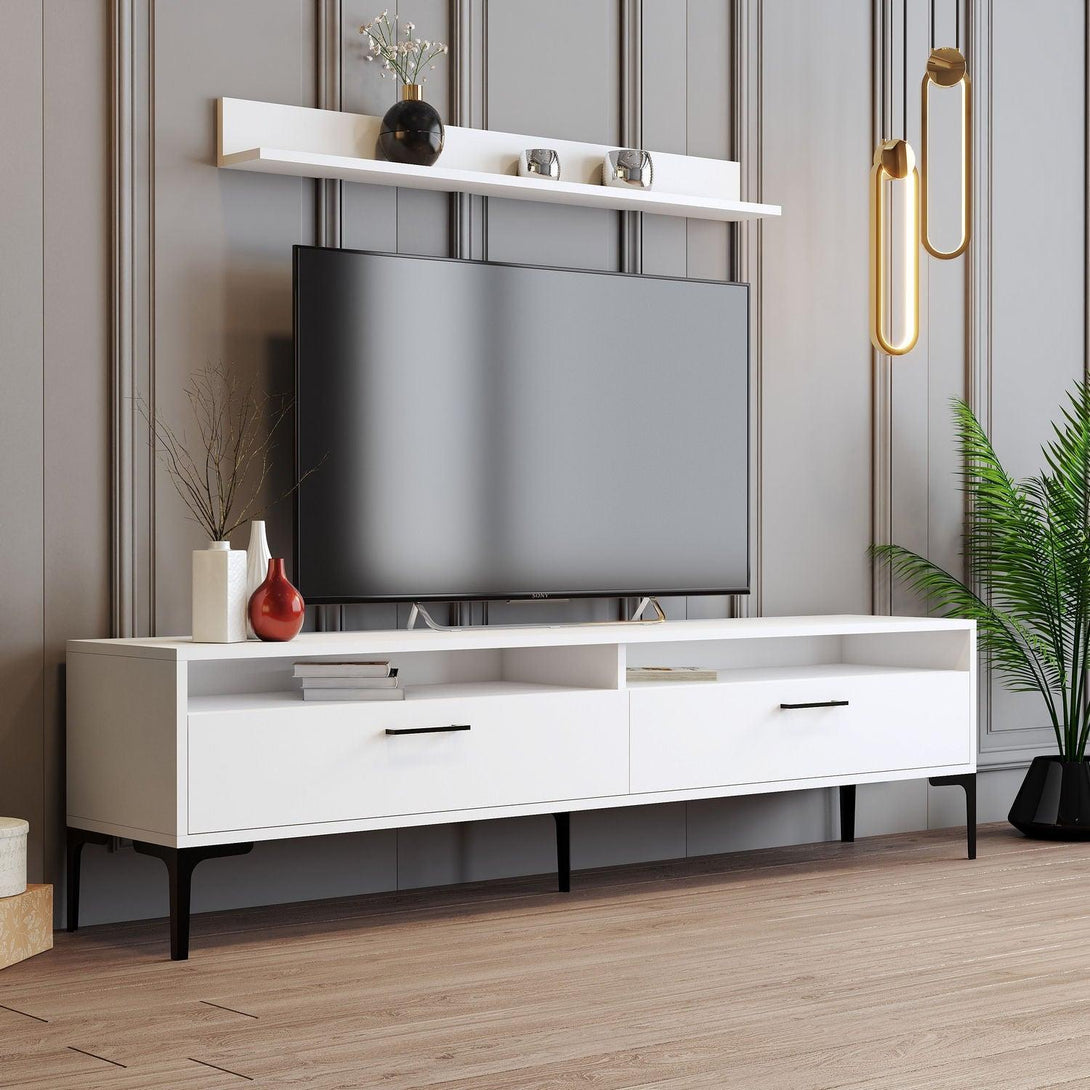 TV szekrény Istanbul - Fehér-VASBÚTOR