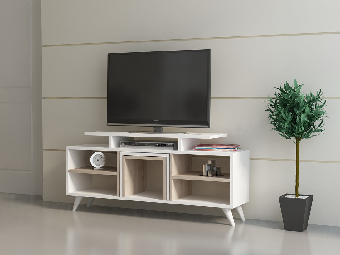 TV szekrény Kutay - White, Cordoba-VASBÚTOR