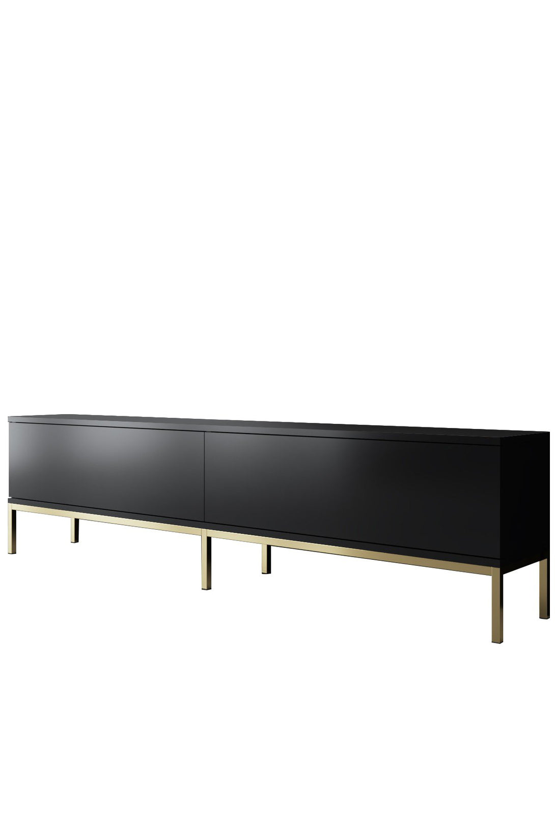 TV szekrény Lord - Black, Gold-VASBÚTOR