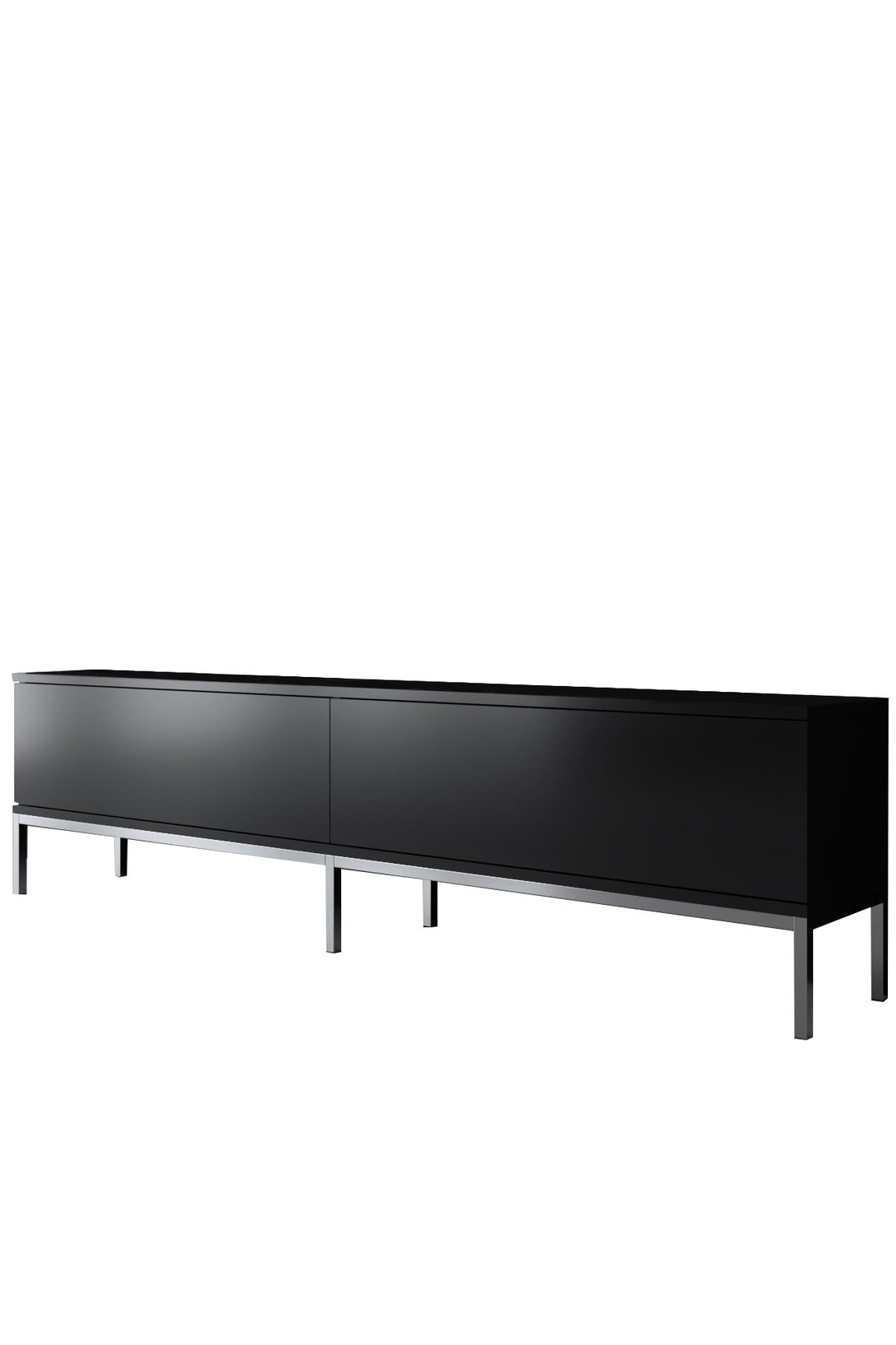TV szekrény Lord - Black, Silver-VASBÚTOR