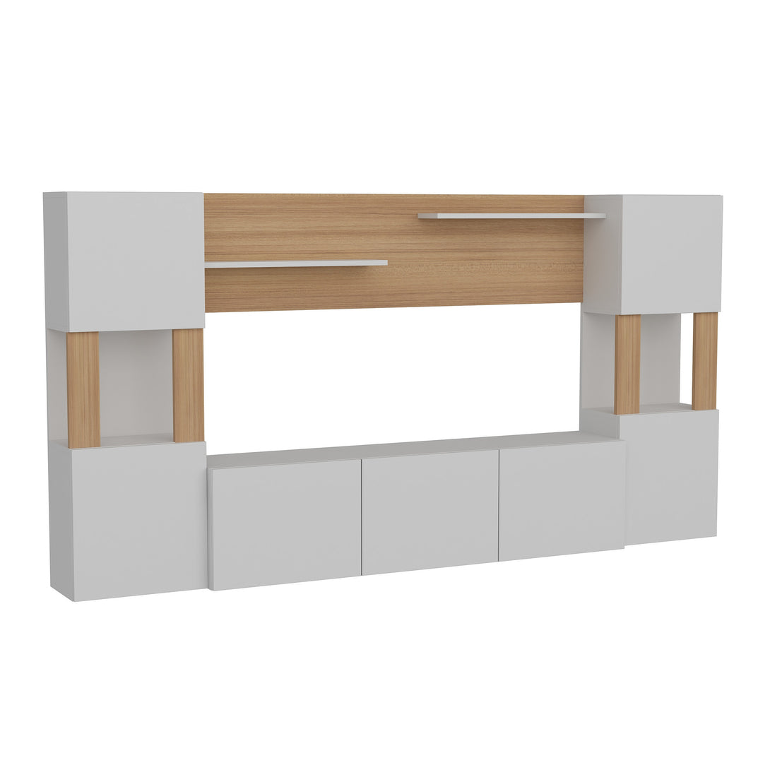 TV szekrény Lore - White, Teak-VASBÚTOR