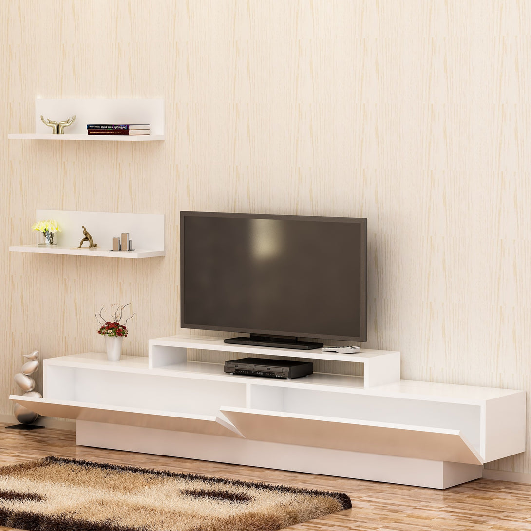 TV szekrény Lucca TV - White, White-VASBÚTOR