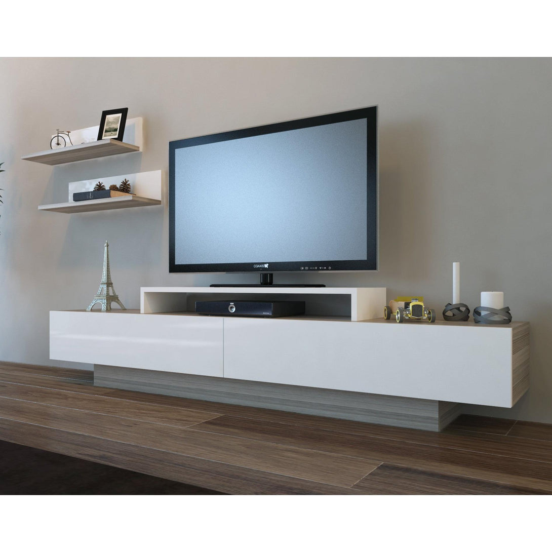TV szekrény Lusi - Cordoba, White-VASBÚTOR