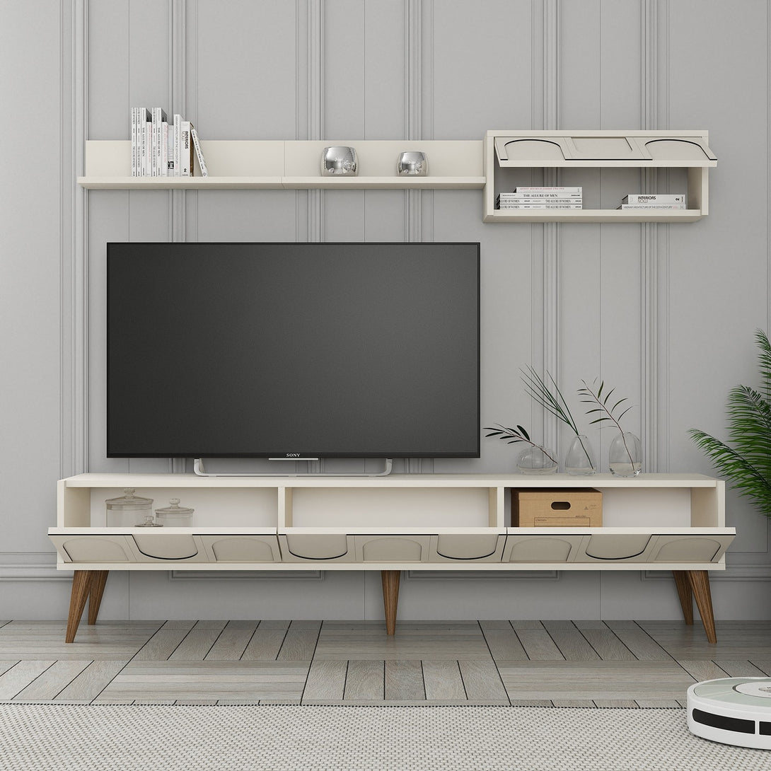 TV szekrény Lyon 2 - Krém, Diós-VASBÚTOR