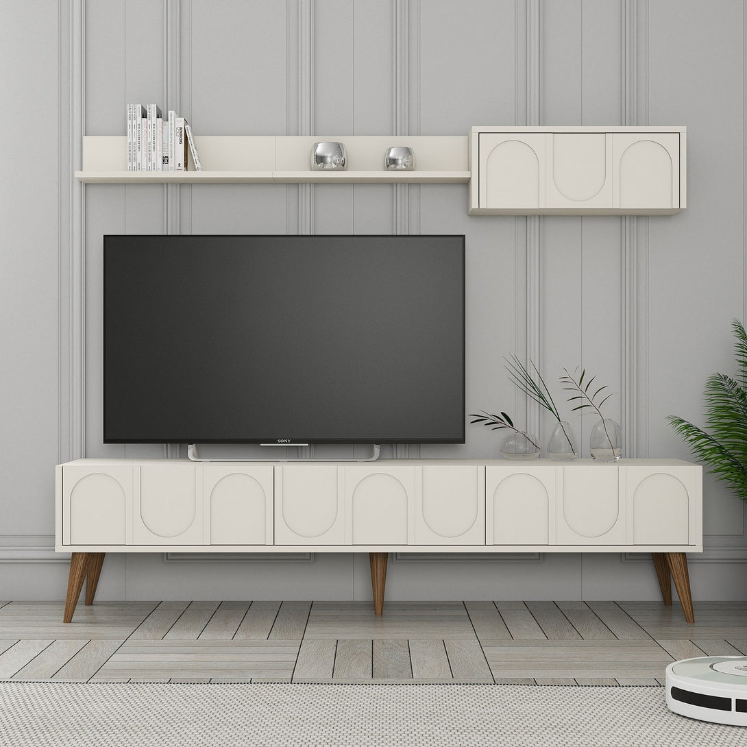 TV szekrény Lyon 2 - Krém, Diós-VASBÚTOR