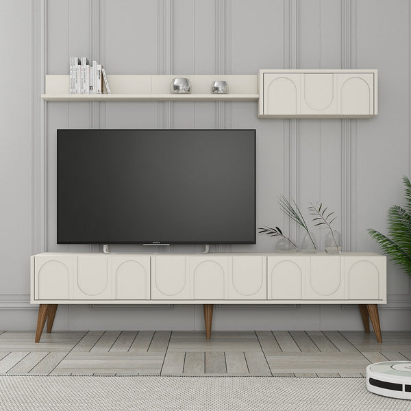 TV szekrény Lyon 2 - Krém, Diós-VASBÚTOR