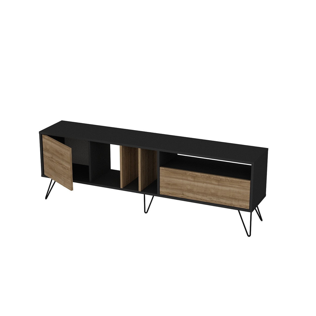TV szekrény Mistico (180) - Walnut, Black-VASBÚTOR