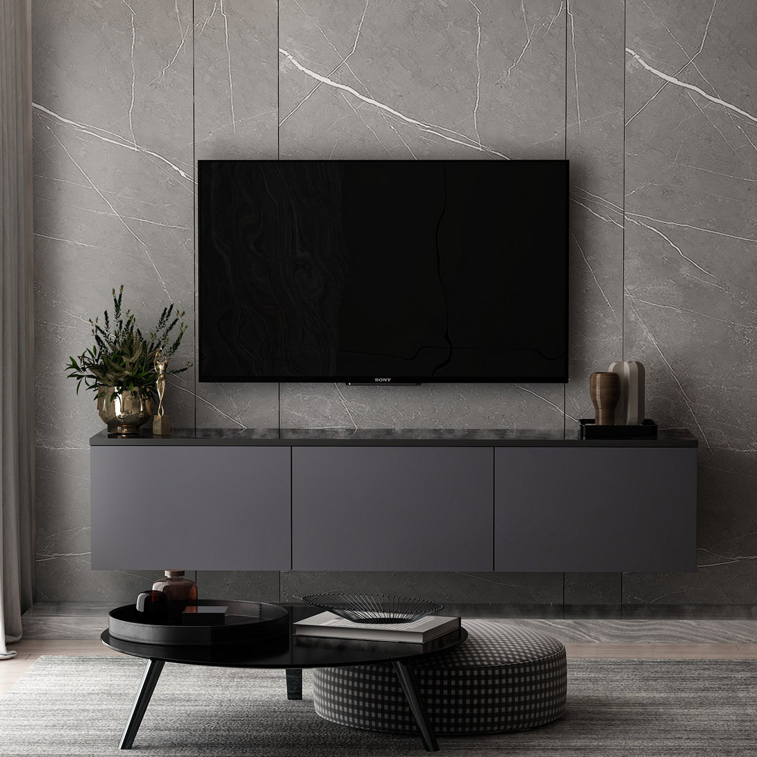 TV szekrény Neon - Anthracite-VASBÚTOR