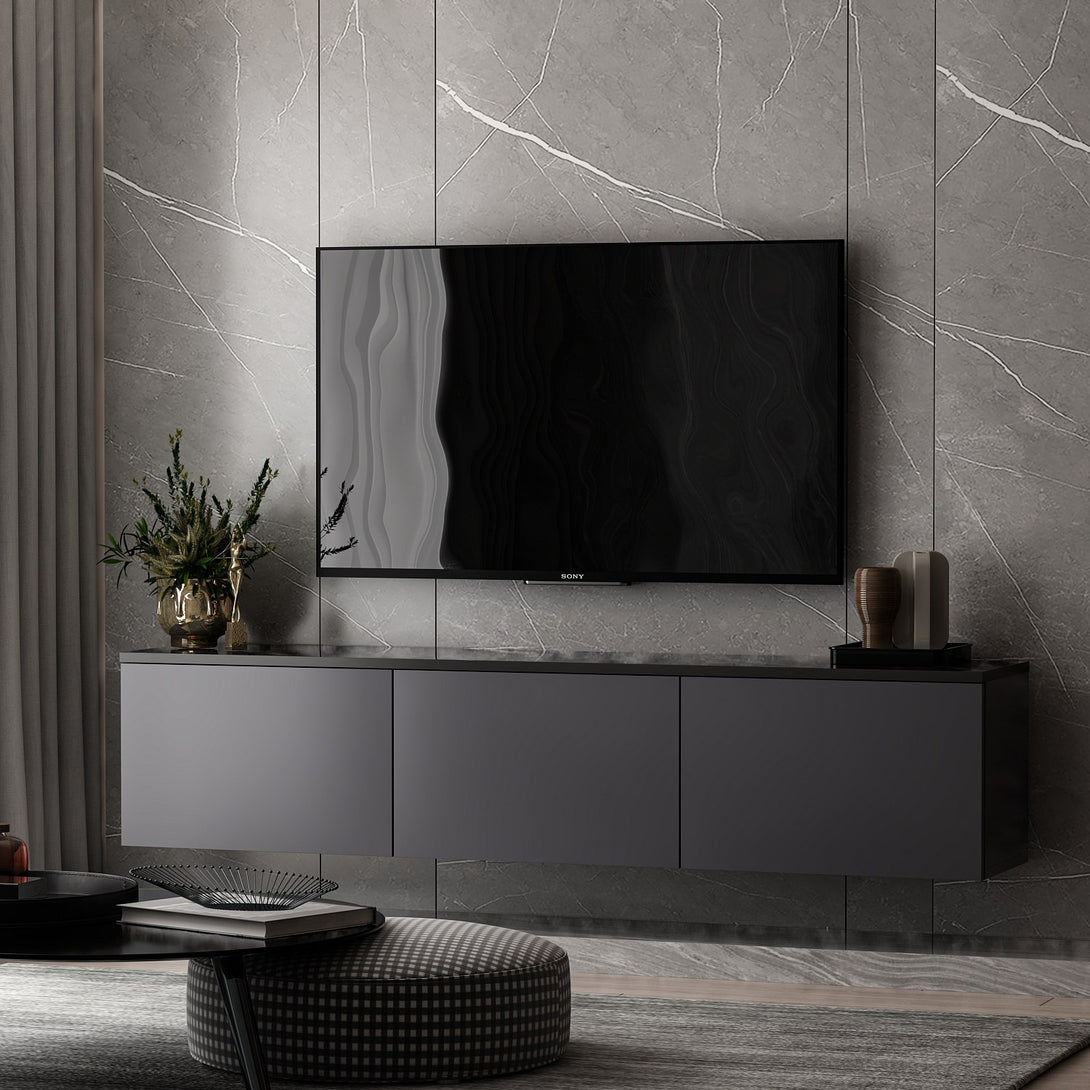 TV szekrény Neon - Anthracite-VASBÚTOR