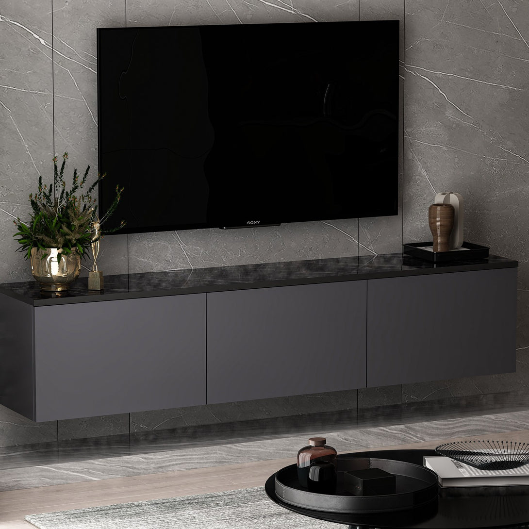 TV szekrény Neon - Anthracite-VASBÚTOR