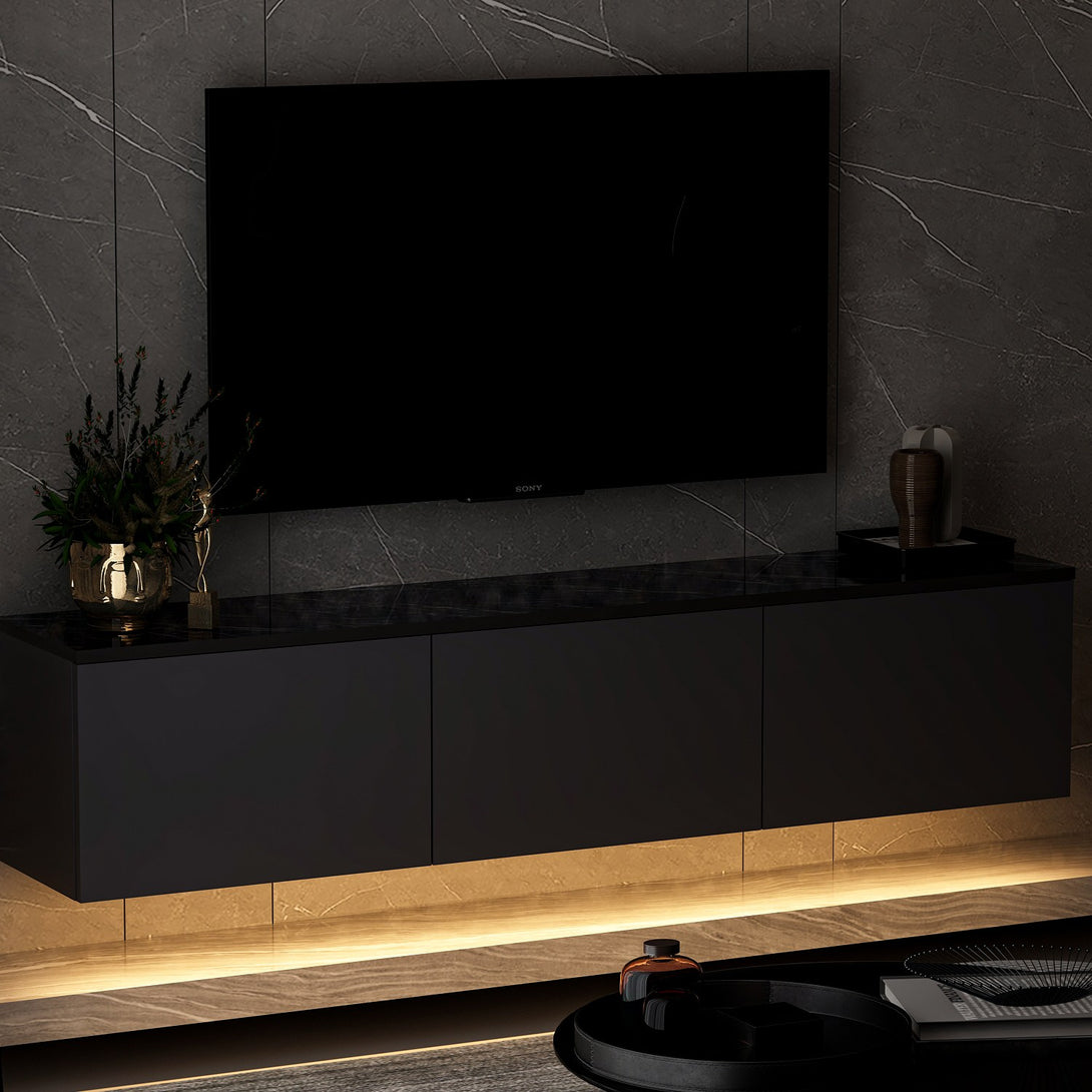 TV szekrény Neon Illuminated - Anthracite-VASBÚTOR