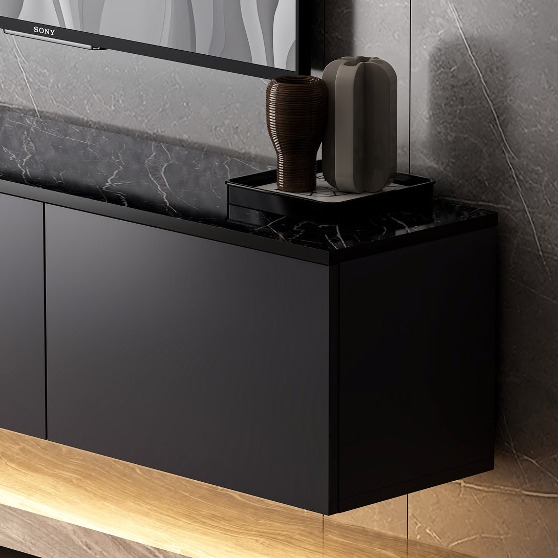 TV szekrény Neon Illuminated - Anthracite-VASBÚTOR