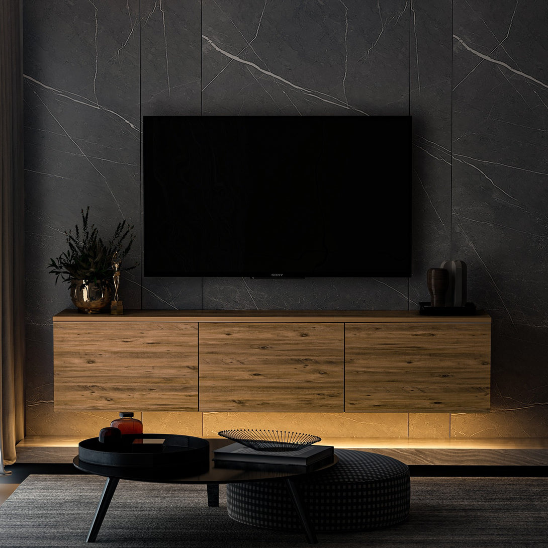 TV szekrény Neon Illuminated - Atlantic Pine-VASBÚTOR