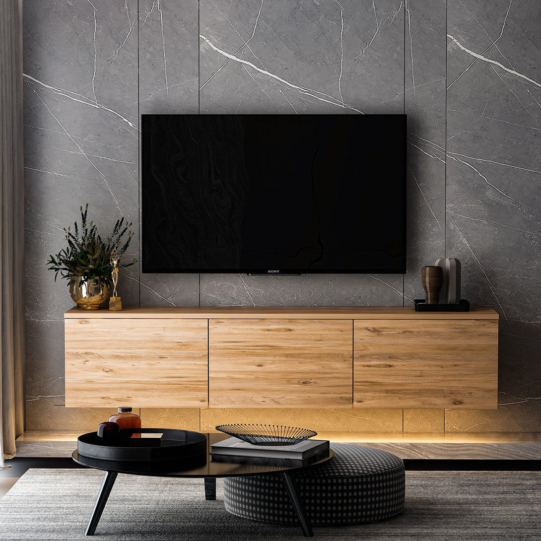 TV szekrény Neon Illuminated - Atlantic Pine-VASBÚTOR