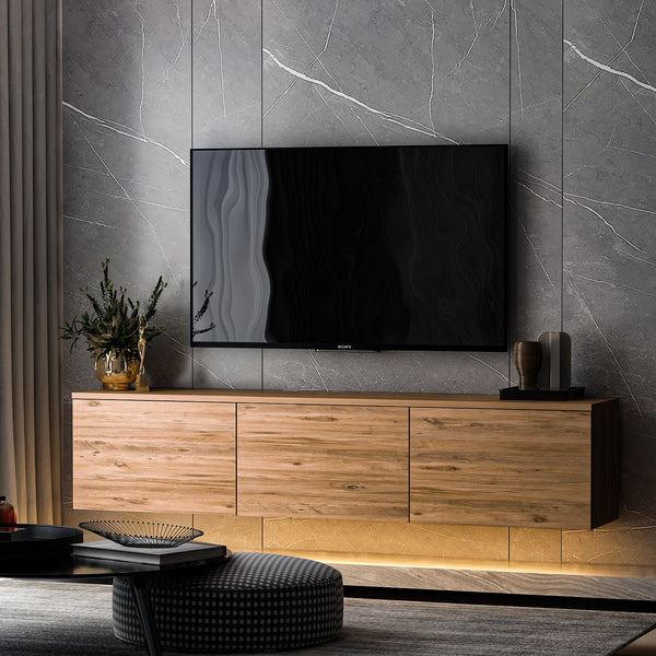 TV szekrény Neon Illuminated - Atlantic Pine-VASBÚTOR