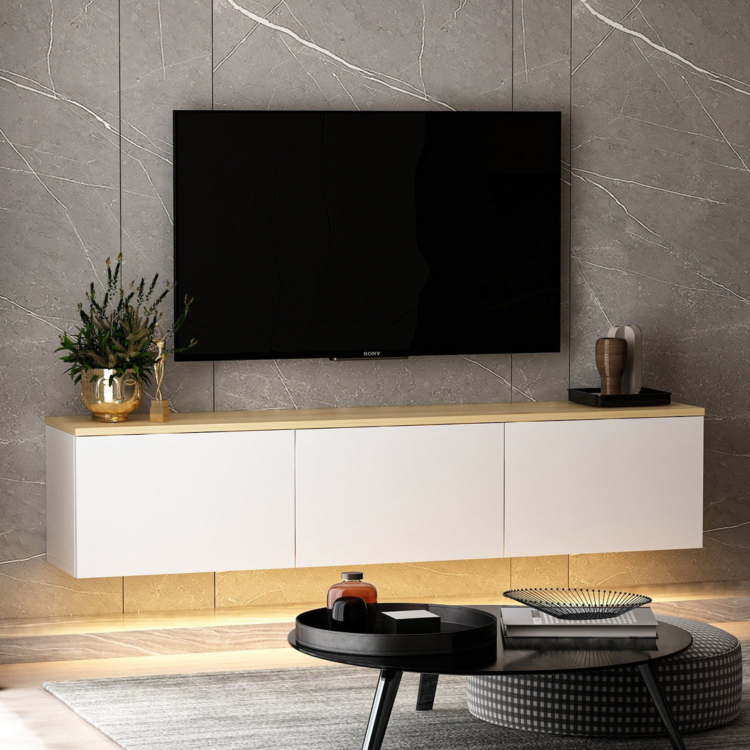 TV szekrény Neon - White v2-VASBÚTOR
