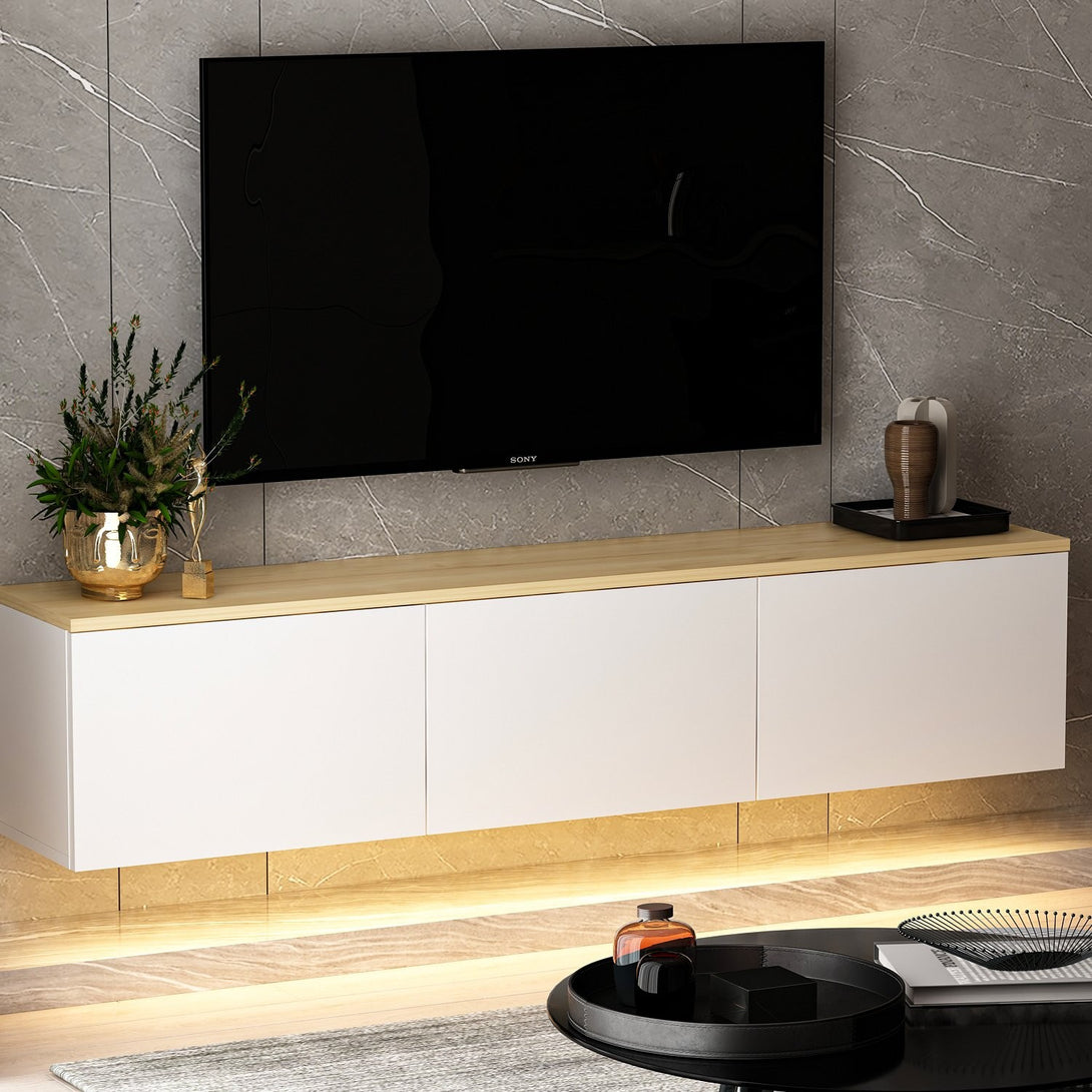TV szekrény Neon - White v2-VASBÚTOR